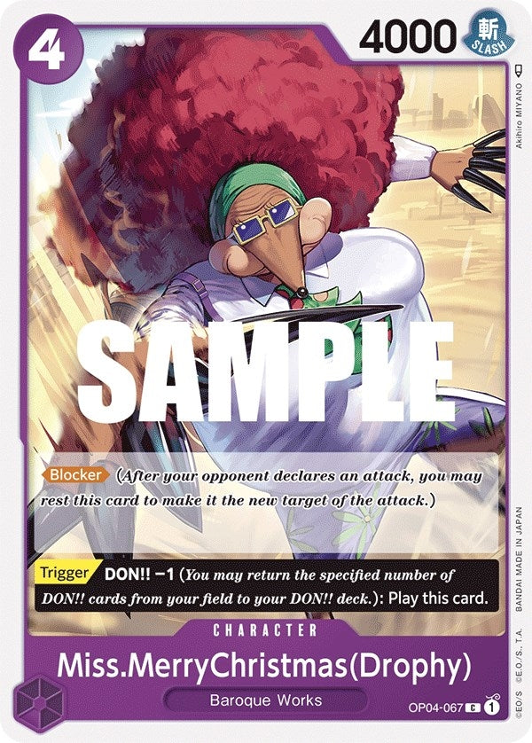 Image for Miss.MerryChristmas(Drophy) (Kingdoms of Intrigue) (OP04-067) - One Piece Card Game