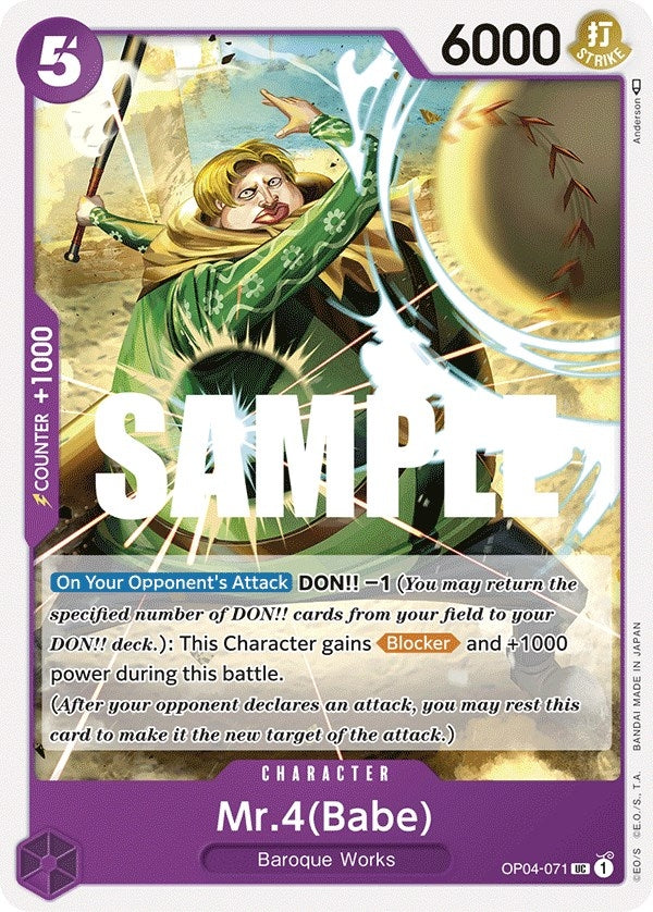 Image for Mr.4 (Babe) (Kingdoms of Intrigue) (OP04-071) - One Piece Card Game
