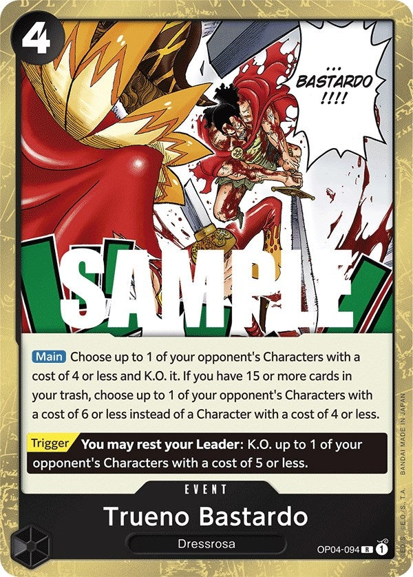 Image for Trueno Bastardo (Kingdoms of Intrigue) (OP04-094) - One Piece Card Game
