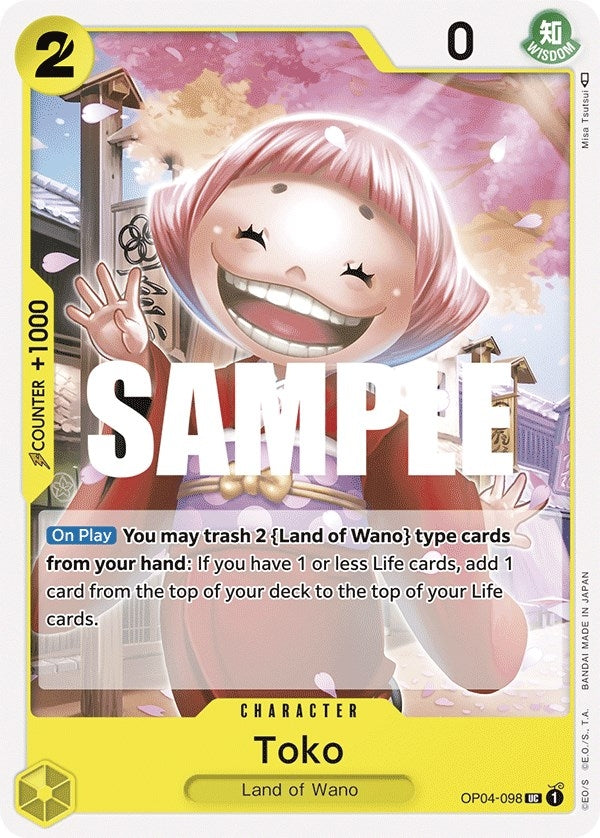Image for Toko (Kingdoms of Intrigue) (OP04-098) - One Piece Card Game
