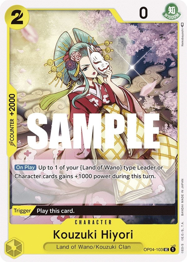 Image for Kouzuki Hiyori (Kingdoms of Intrigue) (OP04-103) - One Piece Card Game
