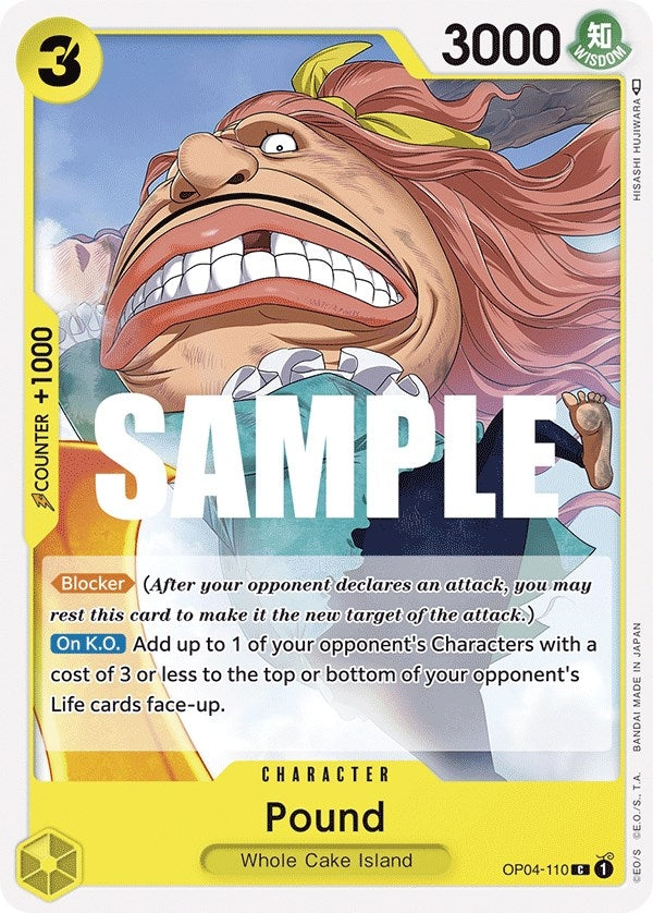 Image for Pound (Kingdoms of Intrigue) (OP04-110) - One Piece Card Game
