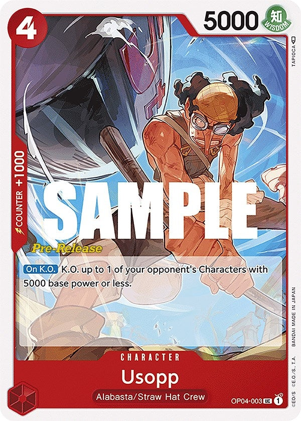 Image for Usopp (Kingdoms of Intrigue Pre-Release Cards) (OP04-003) - One Piece Card Game
