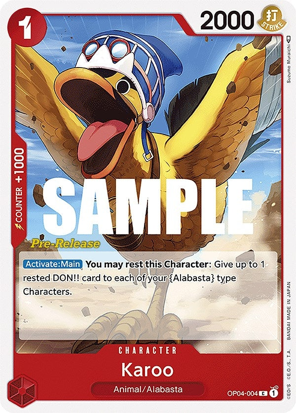 Image for Karoo (Kingdoms of Intrigue Pre-Release Cards) (OP04-004) - One Piece Card Game