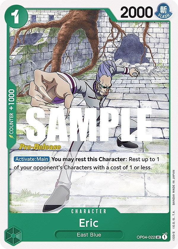 Image for Eric (Kingdoms of Intrigue Pre-Release Cards) (OP04-022) - One Piece Card Game