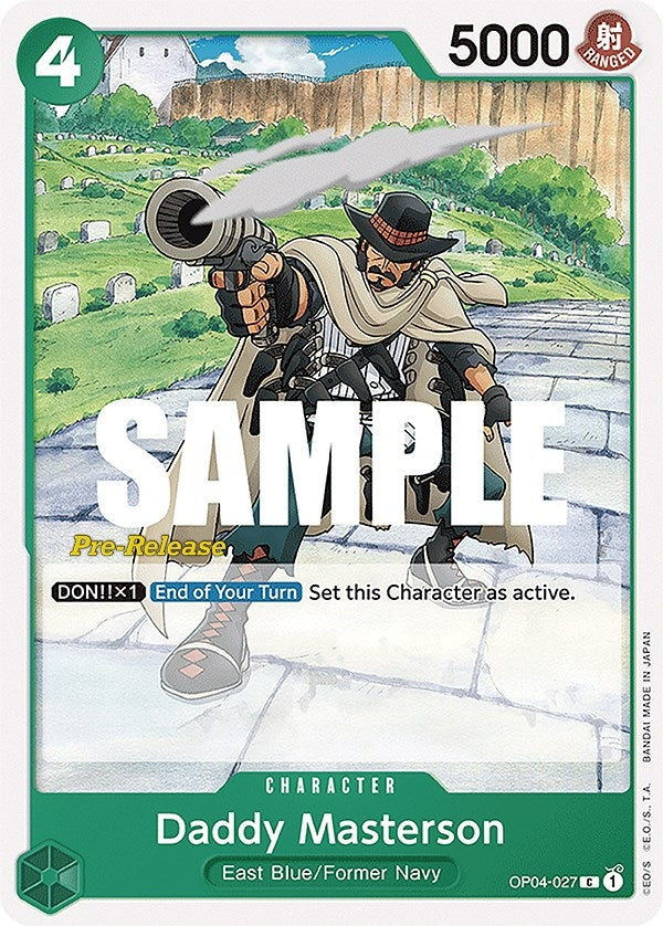 Image for Daddy Masterson (Kingdoms of Intrigue Pre-Release Cards) (OP04-027) - One Piece Card Game