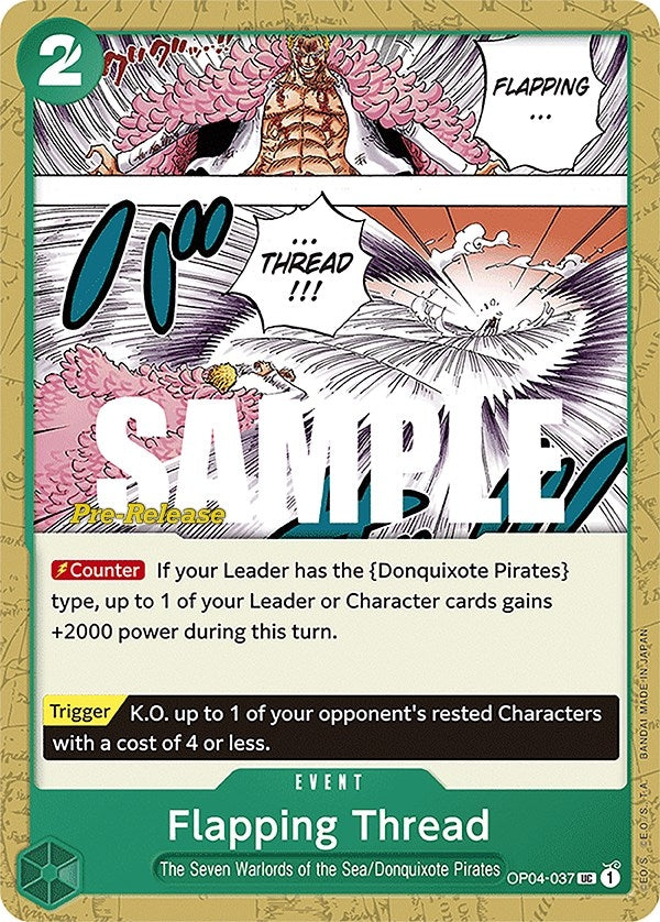 Image for Flapping Thread (Kingdoms of Intrigue Pre-Release Cards) (OP04-037) - One Piece Card Game