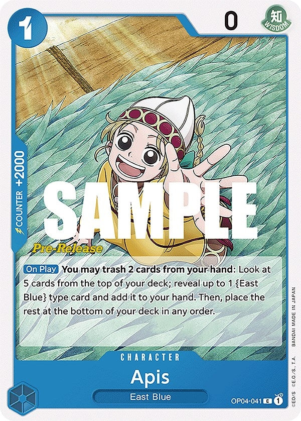 Image for Apis (Kingdoms of Intrigue Pre-Release Cards) (OP04-041) - One Piece Card Game