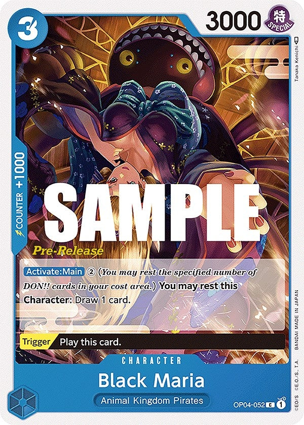 Image for Black Maria (Kingdoms of Intrigue Pre-Release Cards) (OP04-052) - One Piece Card Game