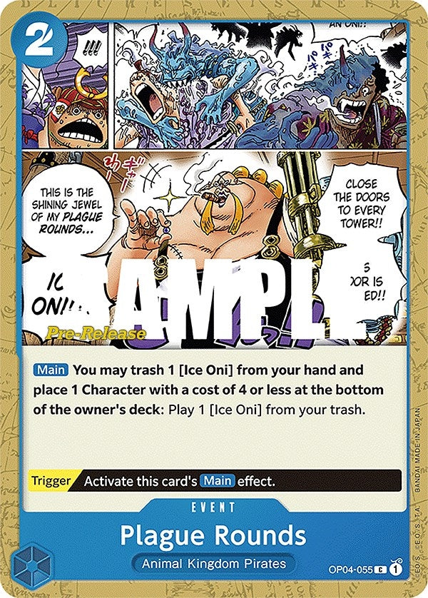 Image for Plague Rounds (Kingdoms of Intrigue Pre-Release Cards) (OP04-055) - One Piece Card Game