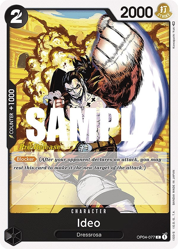 Image for Ideo (Kingdoms of Intrigue Pre-Release Cards) (OP04-077) - One Piece Card Game
