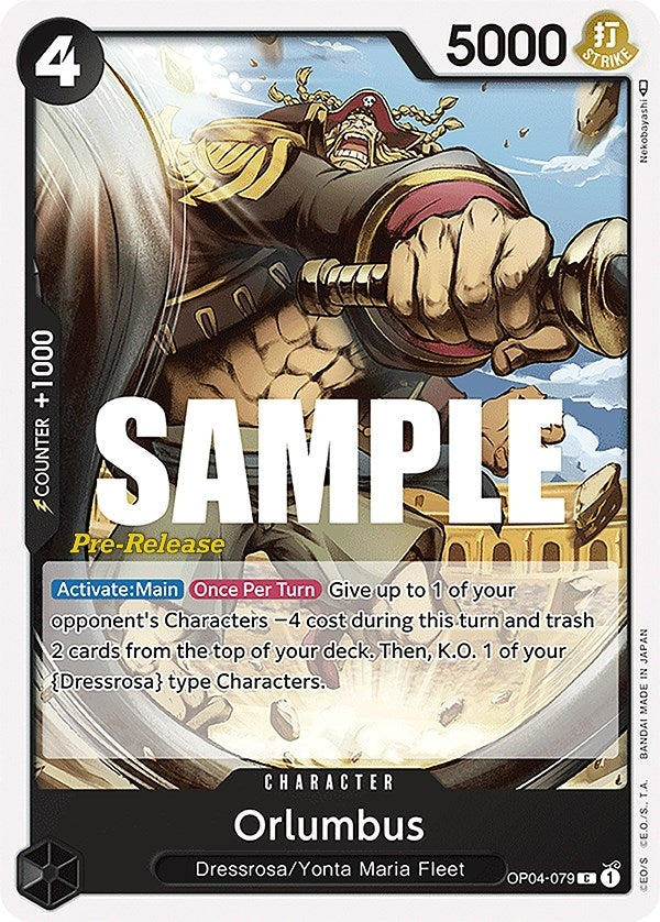 Image for Orlumbus (Kingdoms of Intrigue Pre-Release Cards) (OP04-079) - One Piece Card Game