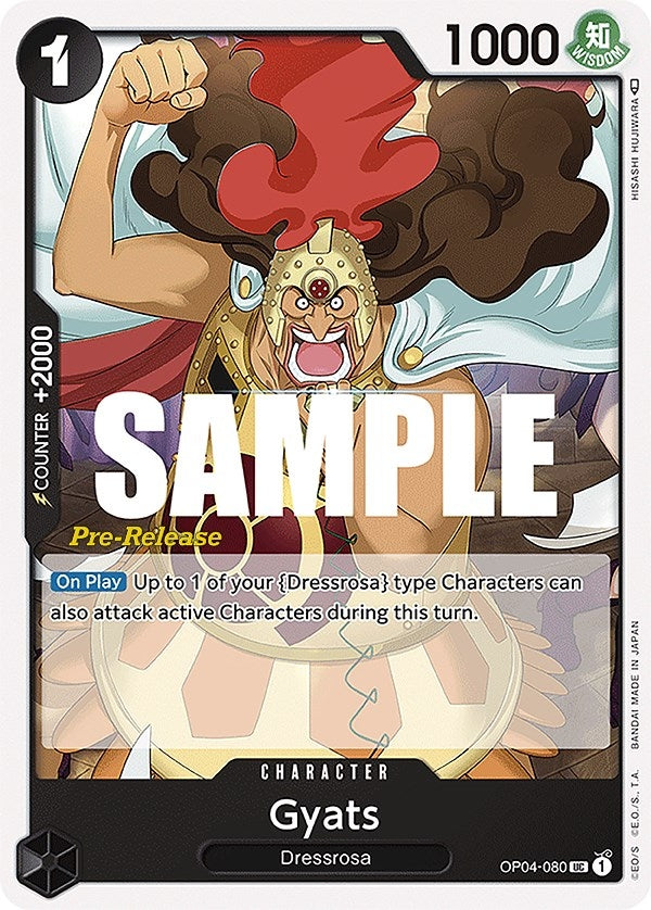 Image for Gyats (Kingdoms of Intrigue Pre-Release Cards) (OP04-080) - One Piece Card Game