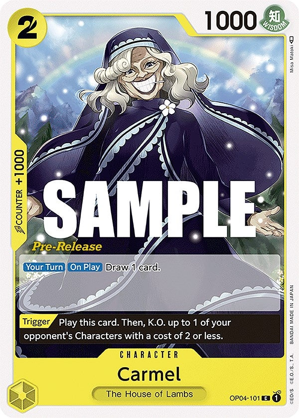 Image for Carmel (Kingdoms of Intrigue Pre-Release Cards) (OP04-101) - One Piece Card Game