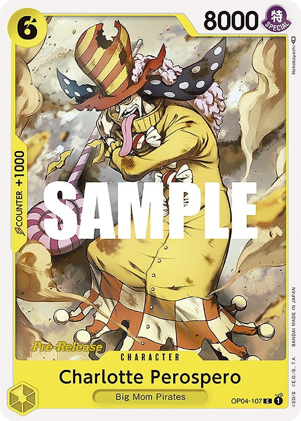 Image for Charlotte Perospero (Kingdoms of Intrigue Pre-Release Cards) (OP04-107) - One Piece Card Game