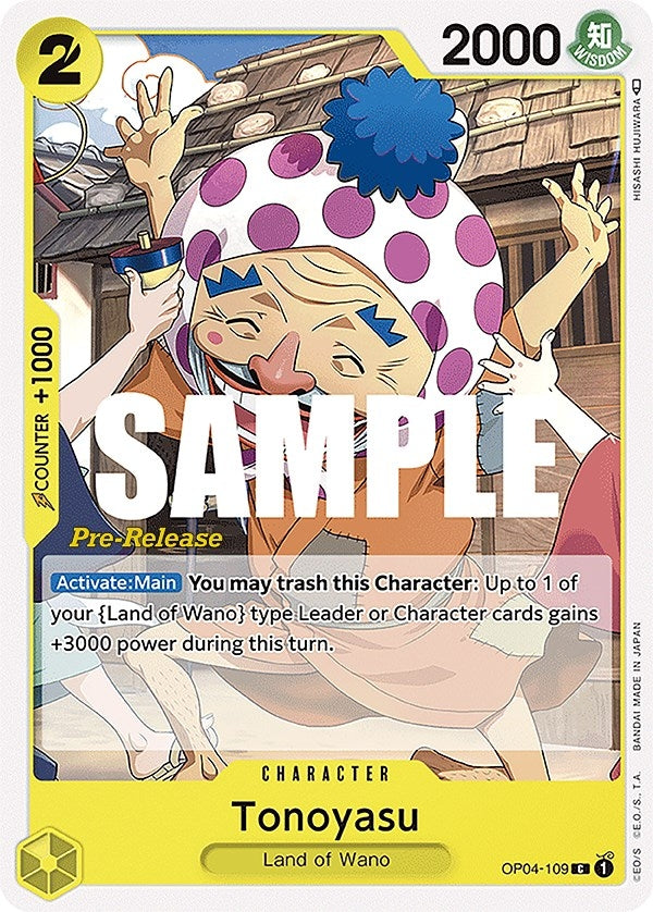 Image for Tonoyasu (Kingdoms of Intrigue Pre-Release Cards) (OP04-109) - One Piece Card Game