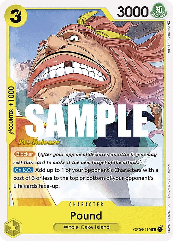 Image for Pound (Kingdoms of Intrigue Pre-Release Cards) (OP04-110) - One Piece Card Game