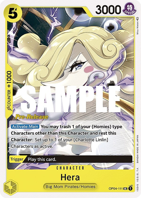Image for Hera (Kingdoms of Intrigue Pre-Release Cards) (OP04-111) - One Piece Card Game