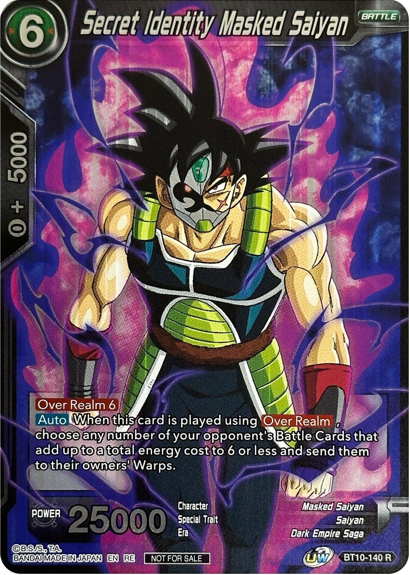 Image for Secret Identity Masked Saiyan (Championship Selection Pack 2023 Vol.3) (Tournament Promotion Cards) (BT10-140) - Dragon Ball Super: Masters