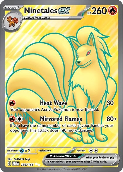 Image for Ninetales ex (SV: Scarlet & Violet 151) (186/165) - Pokemon