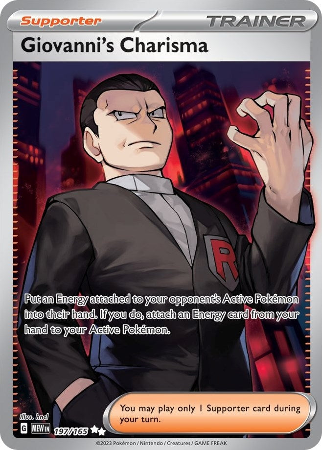 Image for Giovanni's Charisma (SV: Scarlet & Violet 151) (197/165) - Pokemon