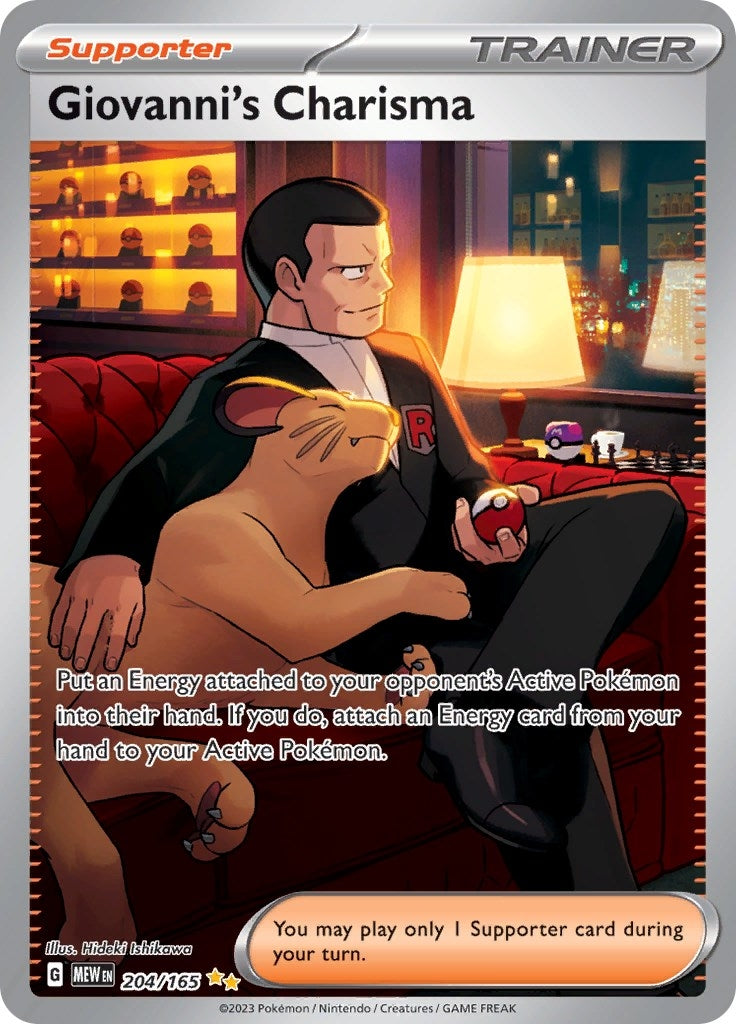 Image for Giovanni's Charisma (SV: Scarlet & Violet 151) (204/165) - Pokemon