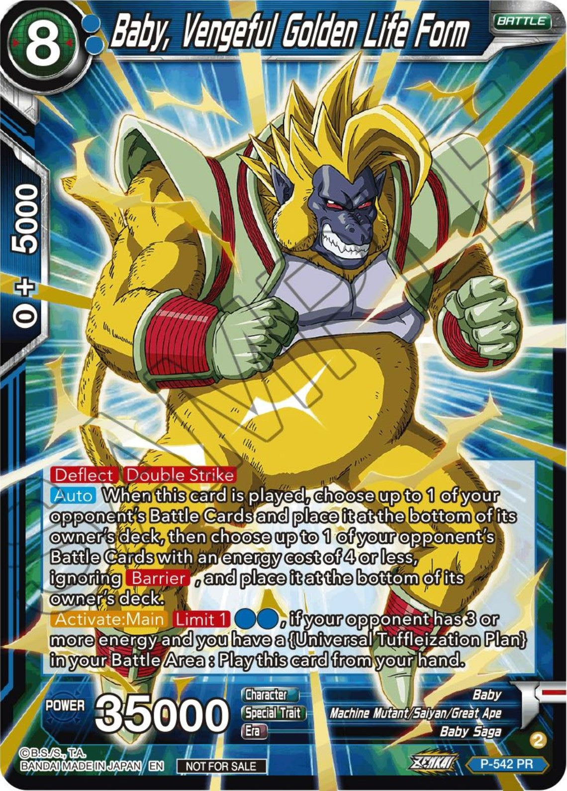 Image for Baby, Vengeful Golden Life Form (Championship Selection Pack 2023 Vol.3) (Gold-Stamped) (Tournament Promotion Cards) (P-542) - Dragon Ball Super: Masters