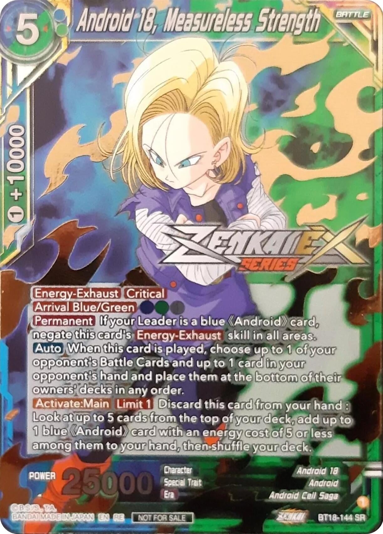 Image for Android 18, Measureless Strength (Event Pack 13) (Tournament Promotion Cards) (BT18-144) - Dragon Ball Super: Masters