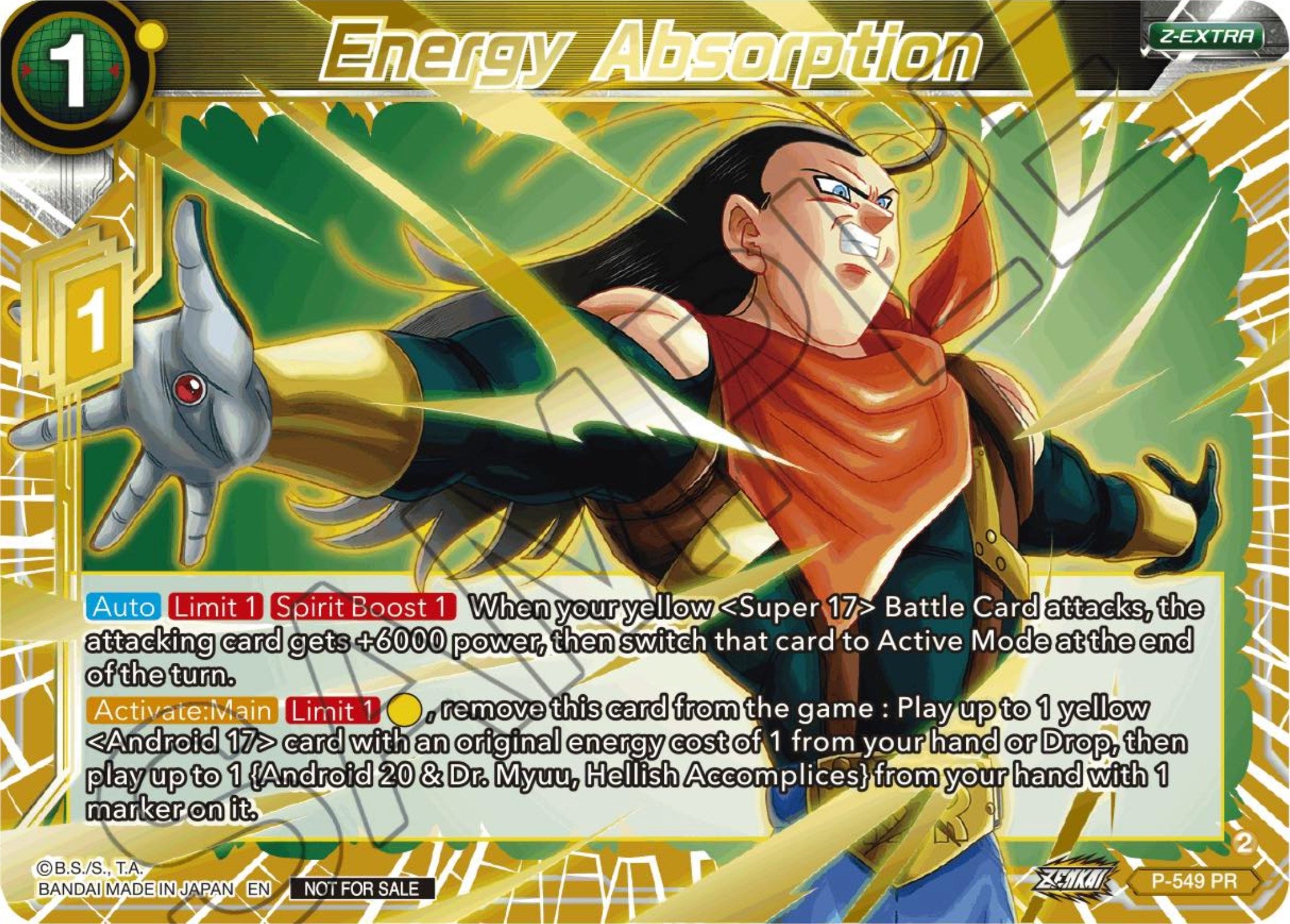 Image for Energy Absorption (Championship Z Extra Card Pack 2023) (Gold-Stamped) (Tournament Promotion Cards) (P-549) - Dragon Ball Super: Masters