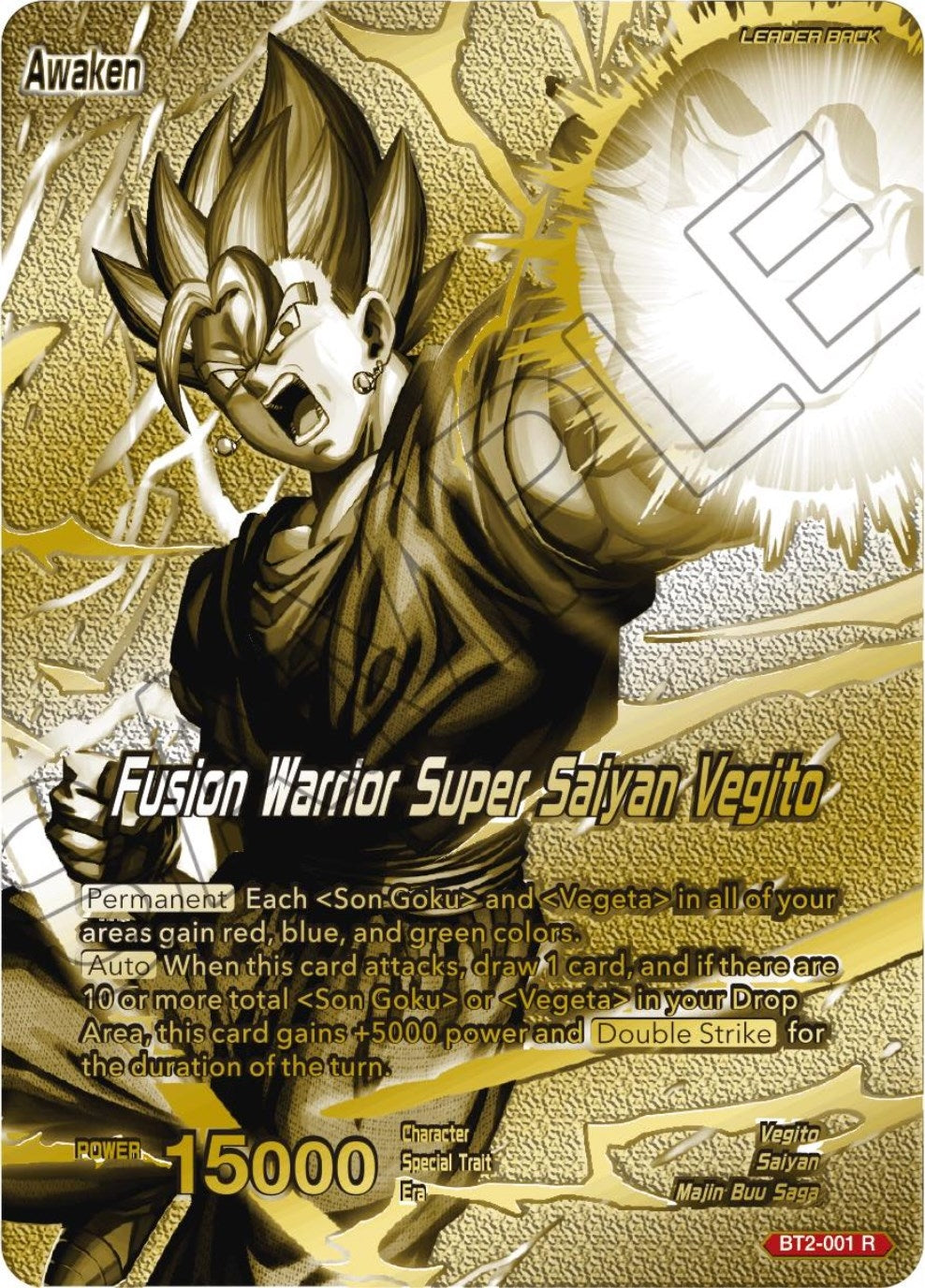 Image for Vegito // Fusion Warrior Super Saiyan Vegito (Championship 2023 Golden Card Vol.3) (Tournament Promotion Cards) (BT2-001) - Dragon Ball Super: Masters