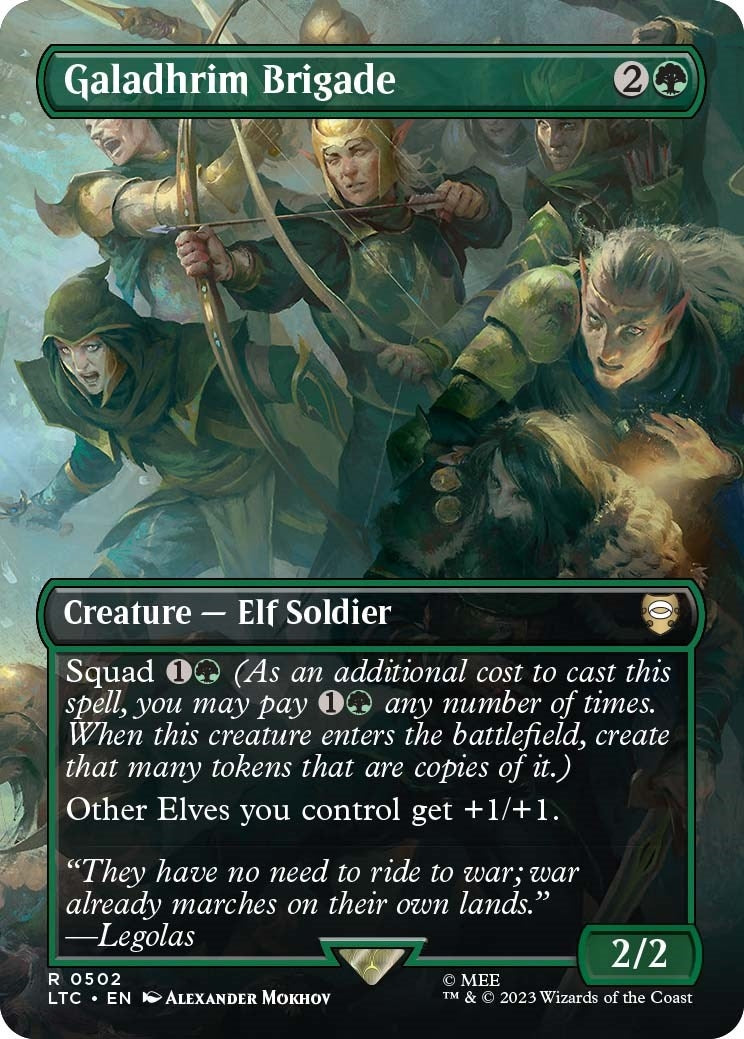 Image for Galadhrim Brigade (Borderless) (Commander: The Lord of the Rings: Tales of Middle-earth) (502) - Magic: The Gathering