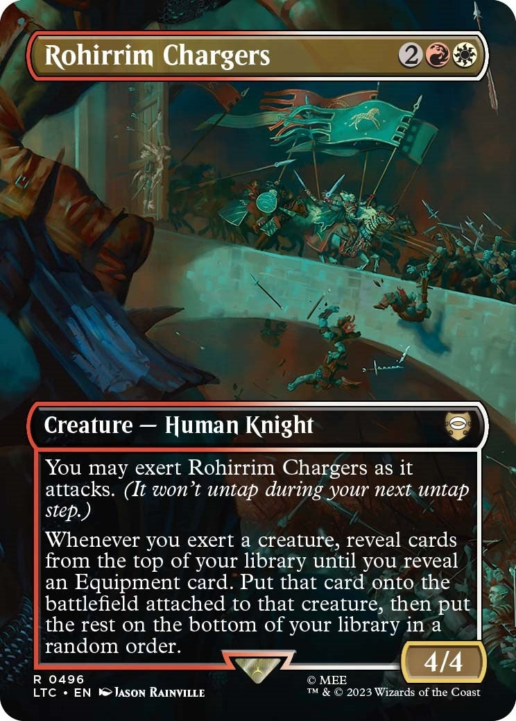 Image for Rohirrim Chargers (Borderless) (Commander: The Lord of the Rings: Tales of Middle-earth) (496) - Magic: The Gathering