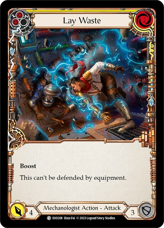 Image for Lay Waste (Yellow) (Bright Lights) (EVO208) - Flesh and Blood TCG