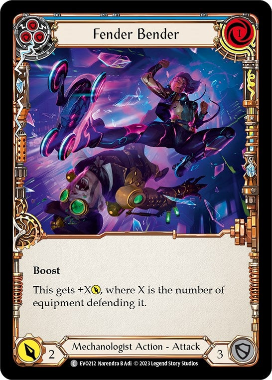 Image for Fender Bender (Blue) (Bright Lights) (EVO212) - Flesh and Blood TCG