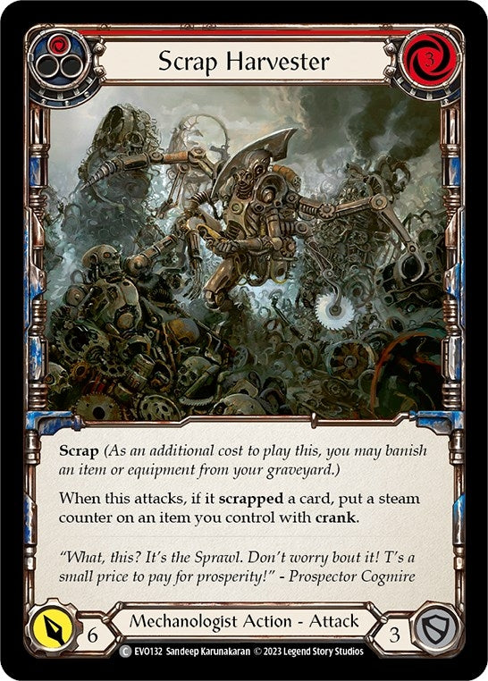 Image for Scrap Harvester (Red) (Bright Lights) (EVO132) - Flesh and Blood TCG