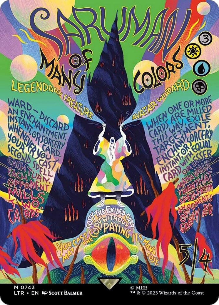 Image for Saruman of Many Colors (Borderless Poster) (Universes Beyond: The Lord of the Rings: Tales of Middle-earth) (743) - Magic: The Gathering