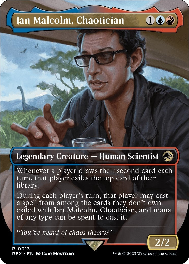 Image for Ian Malcolm, Chaotician (Borderless) (Universes Beyond: Jurassic World Collection) (13) - Magic: The Gathering