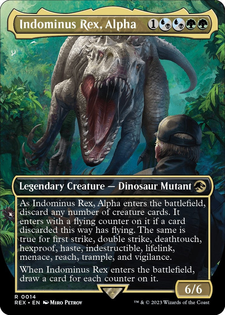 Image for Indominus Rex, Alpha (Borderless) (Universes Beyond: Jurassic World Collection) (14) - Magic: The Gathering
