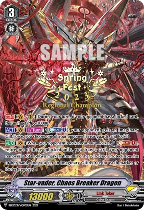 Image for Star-vader, Chaos Breaker Dragon (SpringFest 2023 Regional Champion) (Bushiroad Event Cards) (BSF2023/VGP03EN) - Cardfight Vanguard
