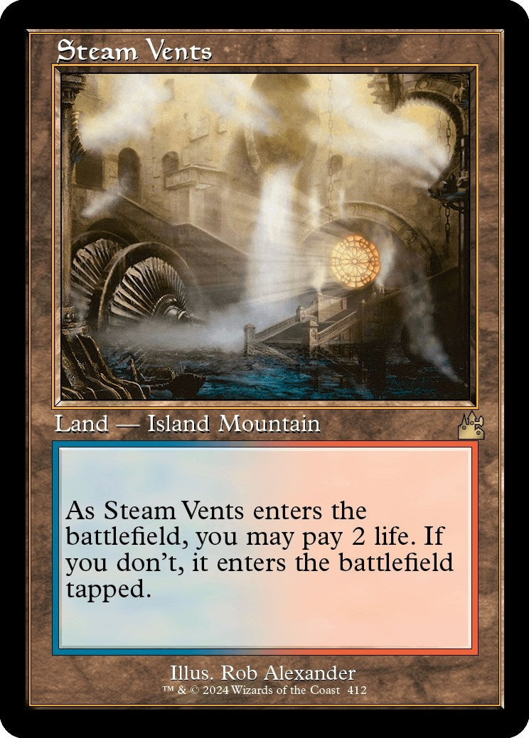Image for Steam Vents (Retro Frame) (Ravnica Remastered) (412) - Magic: The Gathering