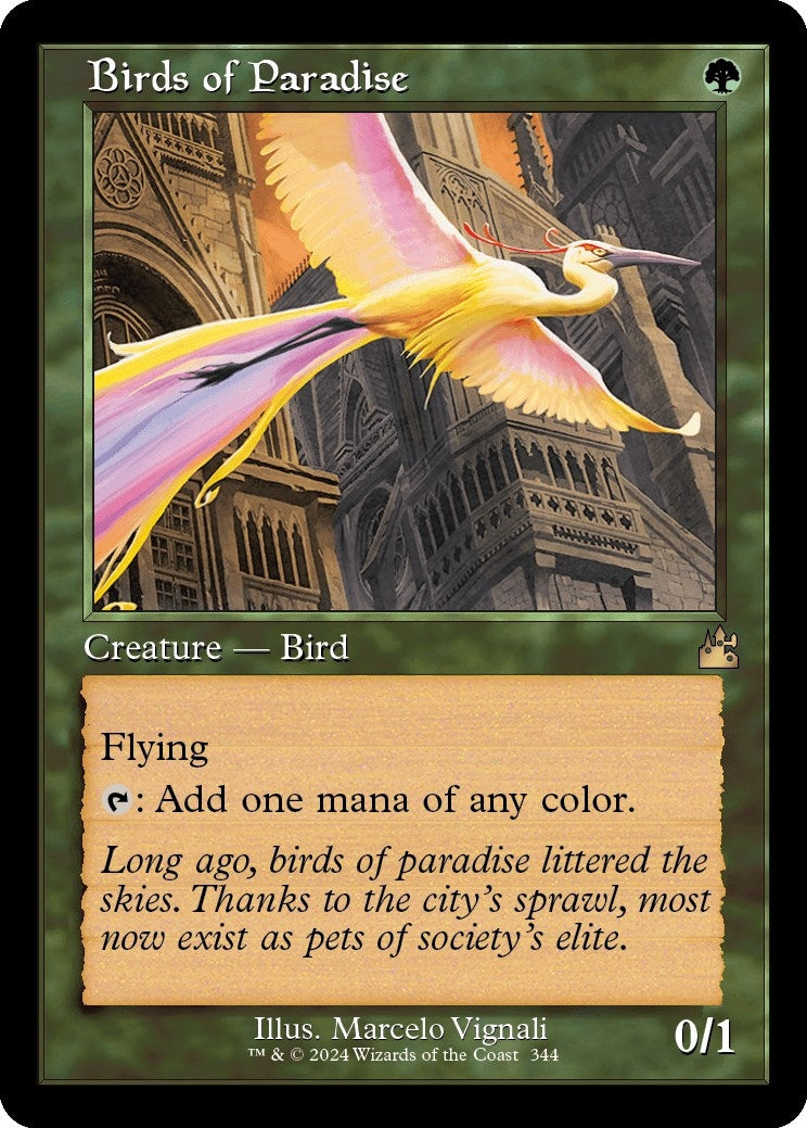 Image for Birds of Paradise (Retro Frame) (Ravnica Remastered) (344) - Magic: The Gathering