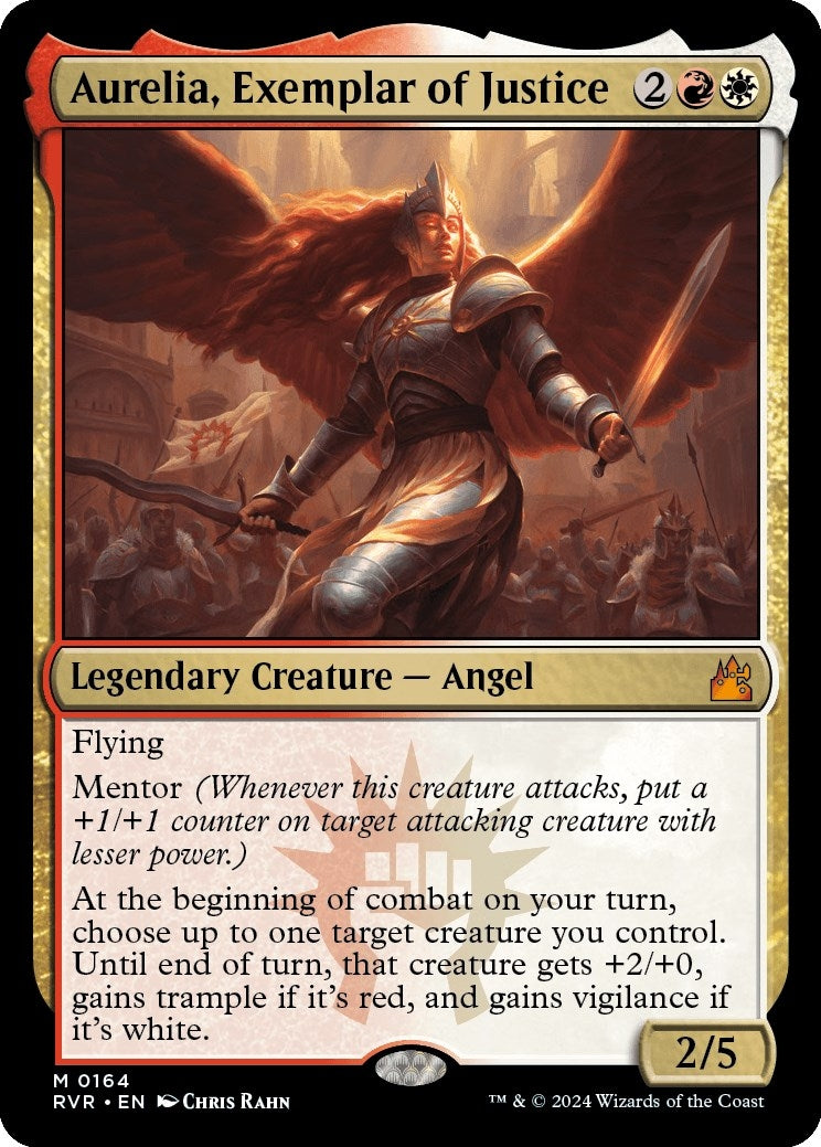 Image for Aurelia, Exemplar of Justice (Ravnica Remastered) (164) - Magic: The Gathering
