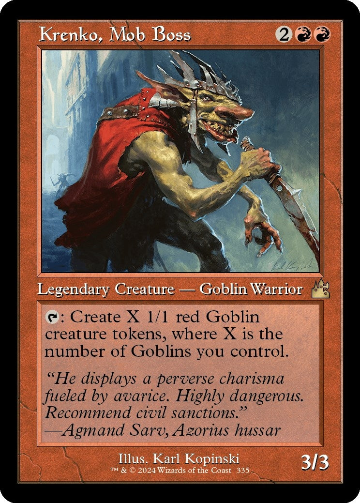 Image for Krenko, Mob Boss (Retro Frame) (Ravnica Remastered) (335) - Magic: The Gathering