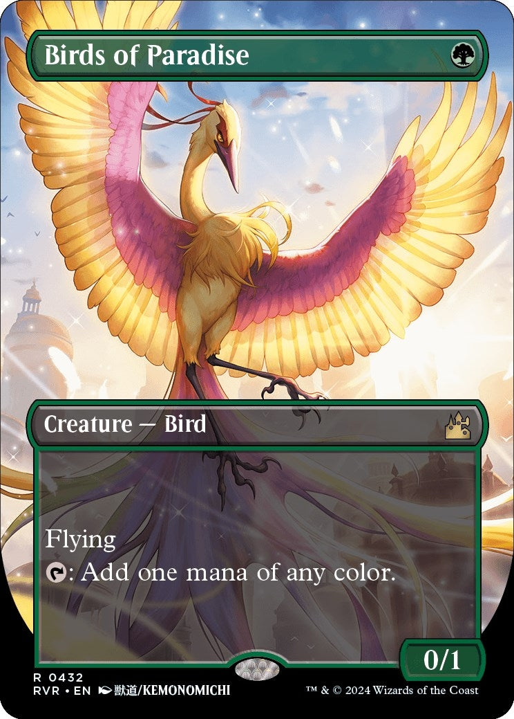 Image for Birds of Paradise (Anime Borderless) (Ravnica Remastered) (432) - Magic: The Gathering