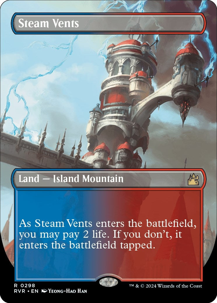 Image for Steam Vents (Borderless) (Ravnica Remastered) (298) - Magic: The Gathering