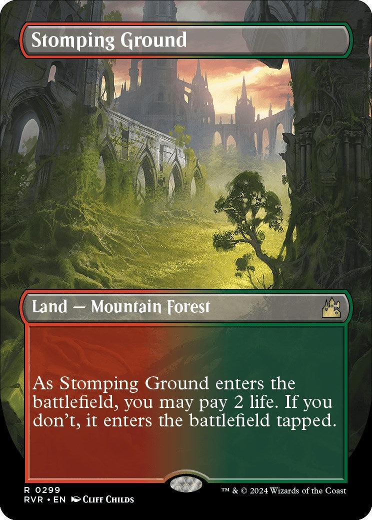 Image for Stomping Ground (Borderless) (Ravnica Remastered) (299) - Magic: The Gathering