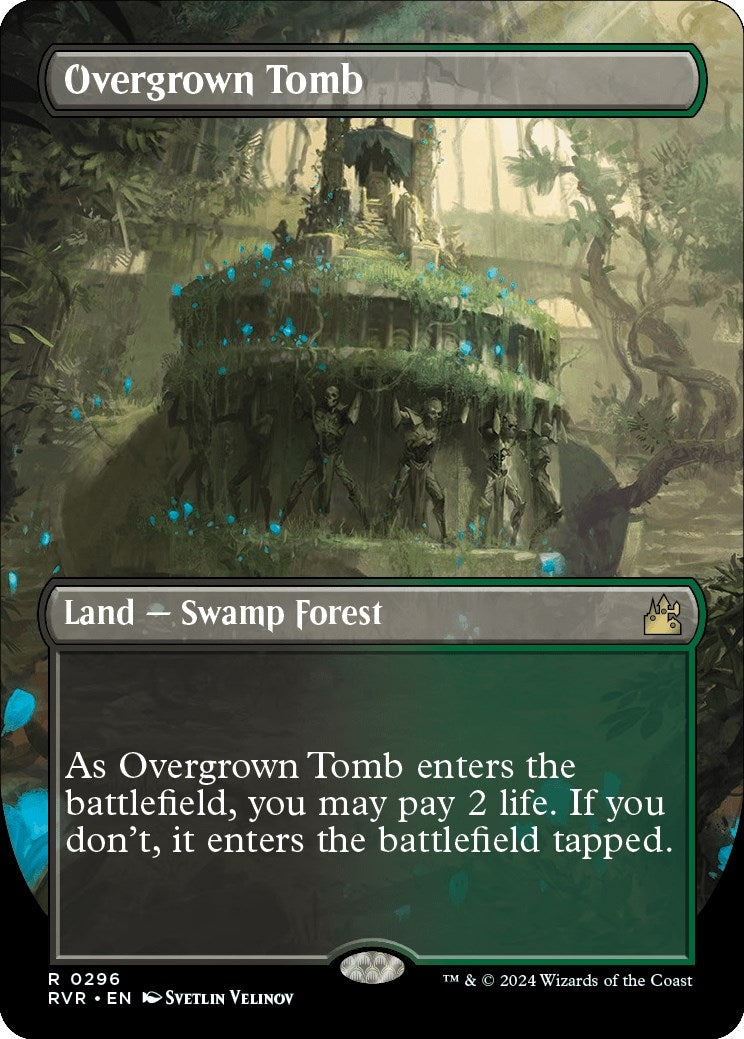 Image for Overgrown Tomb (Borderless) (Ravnica Remastered) (296) - Magic: The Gathering