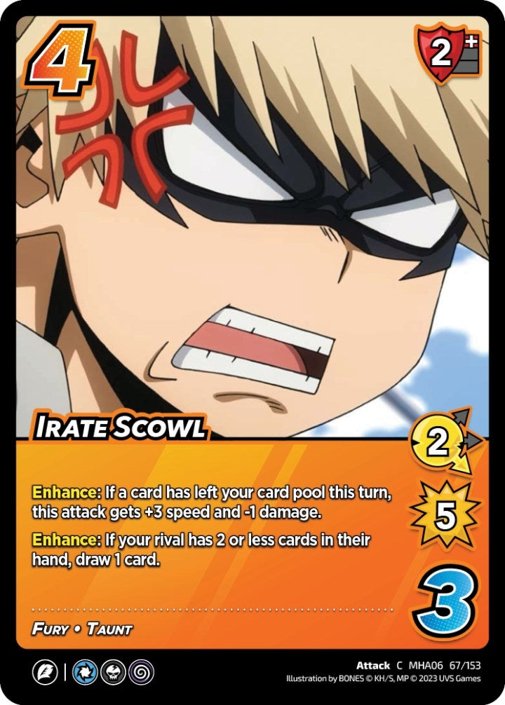 Image for Irate Scowl (UniVersus: My Hero Academia: Jet Burn) (67/153) - UniVersus