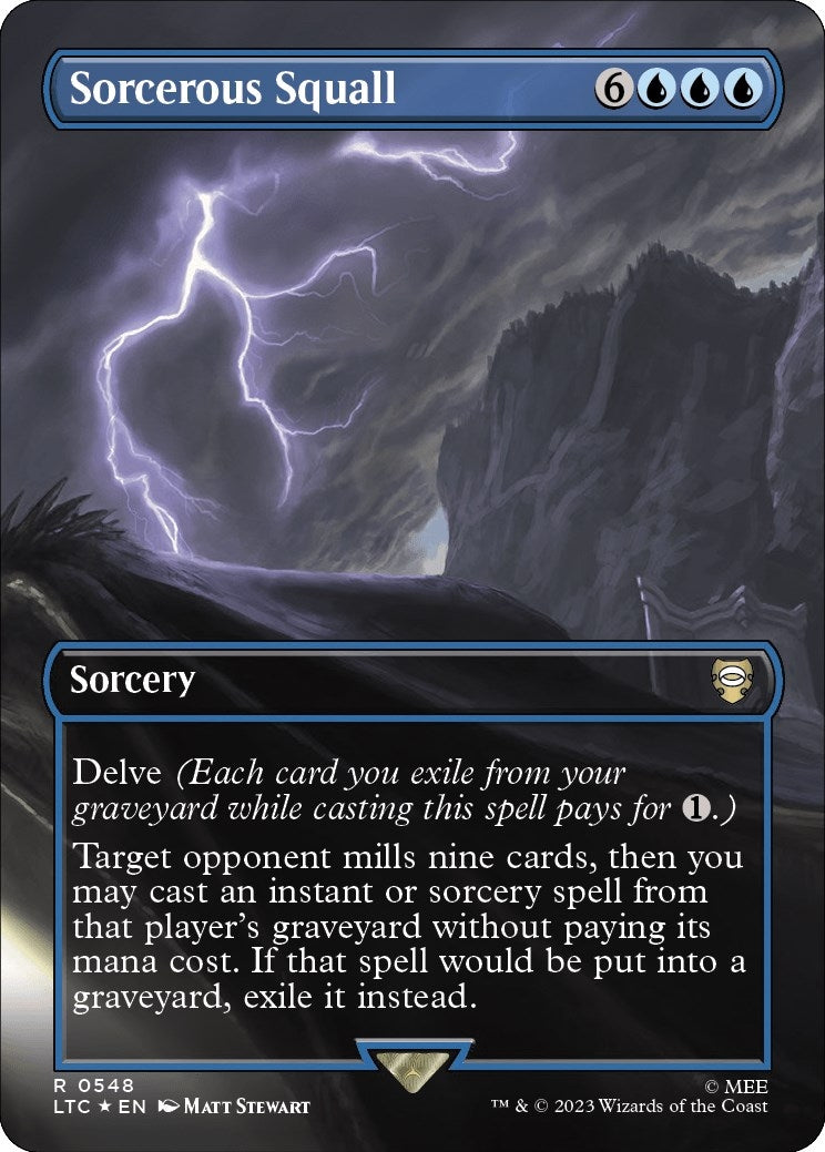 Image for Sorcerous Squall (Borderless) (Surge Foil) (Commander: The Lord of the Rings: Tales of Middle-earth) (548) - Magic: The Gathering