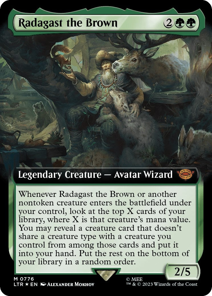 Image for Radagast the Brown (Extended Art) (Surge Foil) (Universes Beyond: The Lord of the Rings: Tales of Middle-earth) (776) - Magic: The Gathering